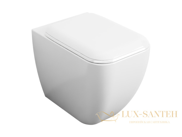 унитаз приставной безободковый cielo shui comfort shcovaktr, с комплектом креплений, белый глянцевый