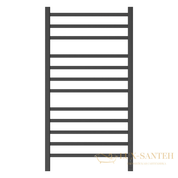 полотенцесушитель электрический point вега pn71850b п12 500x1000, диммер справа, черный