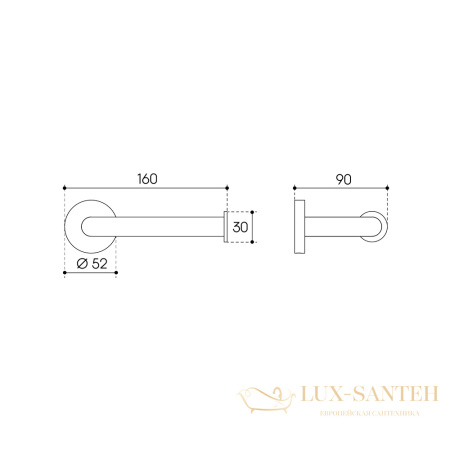 держатель для туалетной бумаги aqueduto ponto pon0900, хром