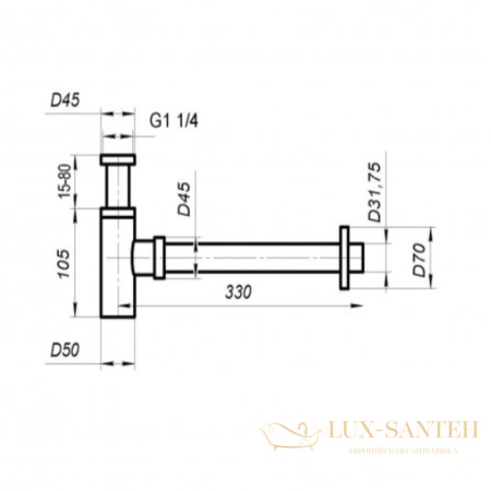 сифон belbagno bb-smq2-nero для раковины, черный матовый