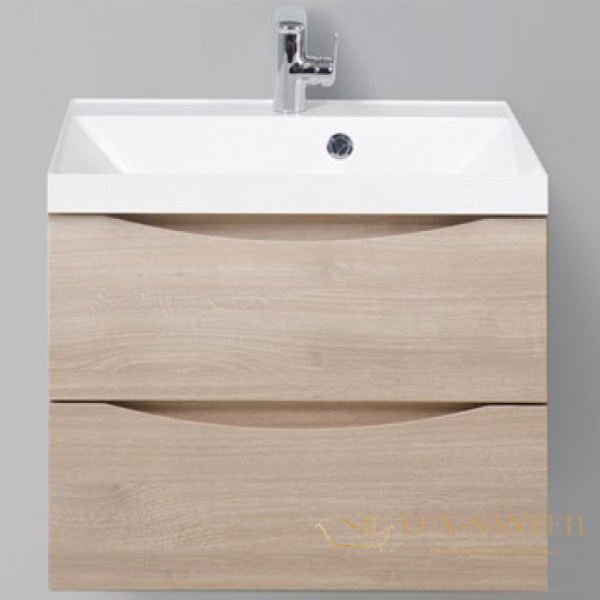 тумба под раковину belbagno marino marino-700-2c-so-rg-p 70 см подвесная, rovere grigio