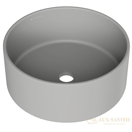 раковина накладная aqueduto espiral, esp0130, круглая d400, серый матовый