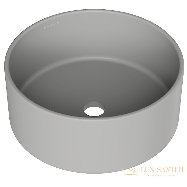 раковина накладная aqueduto espiral, esp0130, круглая d400, серый матовый
