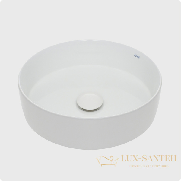 раковина накладная aquame aqm5012, 355 мм, белый глянцевый