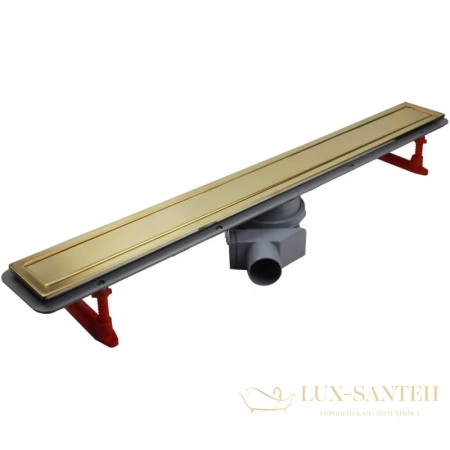 душевой канал bettoserb confluo premium gold line 13100053 650 мм 2 в 1 с основой под плитку, золотой
