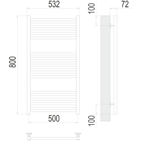 полотенцесушитель водяной terminus аврора 4670078529312 п16 500x800