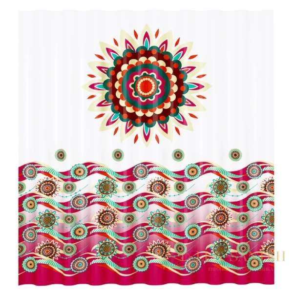 штора wasserkraft isen sc-40101 для ванной комнаты, белый, зеленый, салатовый, желтый, красный