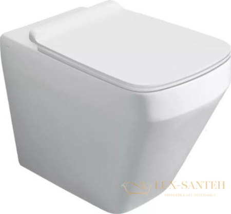 приставной безободковый унитаз simas baden baden bb01bi, белый