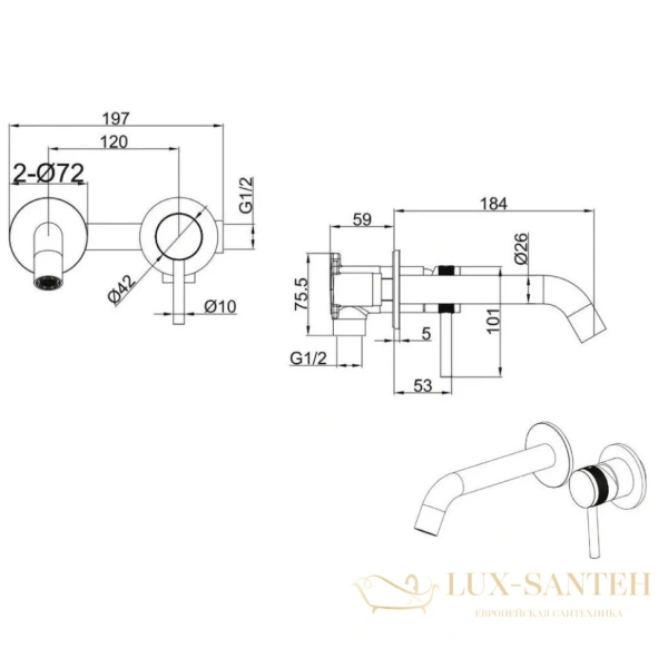 смеситель для раковины allen brau priority 5.31030-31 без донного клапана, черный матовый