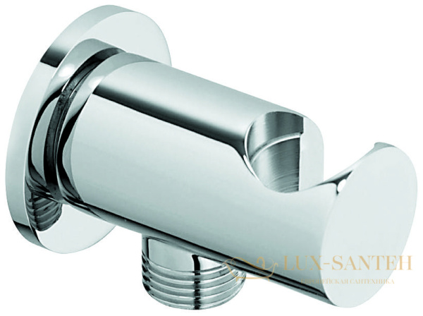 emmevi современный нерегулируемый держатель, c06933bio, с встроенным выводом воды из стены, для ручного душа, цвет белый матовый