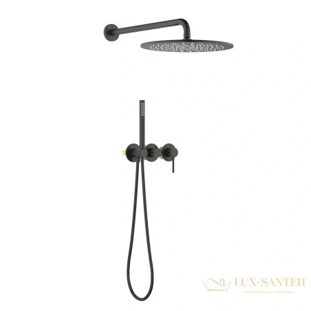 душевая система для душа встраиваемая timo saona sx-2349/03sm, черный матовый  