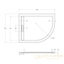 экран для поддона из искусственного мрамора cezares tray-as-rh-100/80-100-scr-r, белый