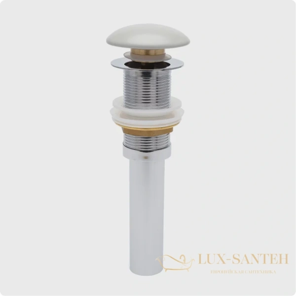 донный клапан для раковины без перелива aquame aqm7002-0mfg, светло-серый матовый