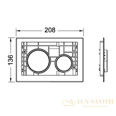 клавиши смыва tece teceloop modular 9240667, черные