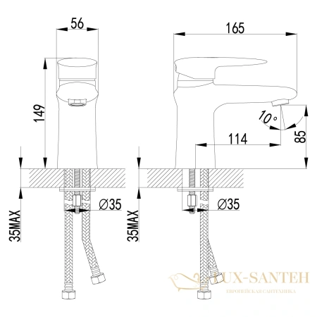 смеситель для раковины lemark status lm4406c