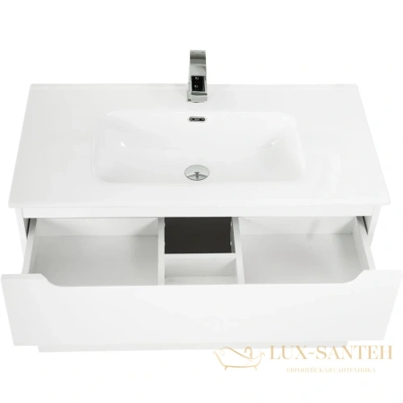 тумба belbagno etna etna-h60-1000-2c-so-bl-p 99,6 см, bianco lucido