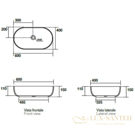 раковина kerasan nolita 534311 60х40 см, зеленый матовый