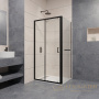 душевой уголок rgw passage 4108741129-14 pa-74-1b 120x90, профиль черный, стекло прозрачное