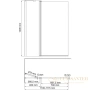 шторка wasserkraft berkel 48p02-110 fixed для ванны 110 см 