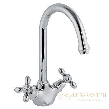 смеситель для кухни olivia fima carlo frattini kitchen, f5007cr, поворотный излив, хром