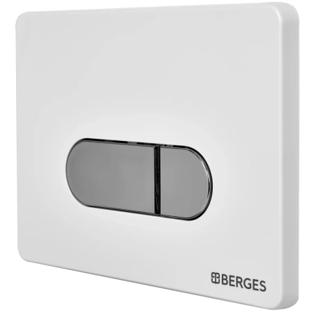 кнопка berges drop 040037 для инсталляции novum d7, белый/глянцевый хром
