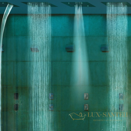 верхний душ bossini dream-3 cromotherapy h38935.030 570х470 мм, хром