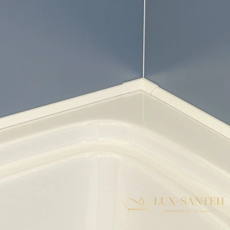 бордюр декоративный для ванн и поддонов aquatek 195 см dekor-0000001, белый глянцевый, комплект