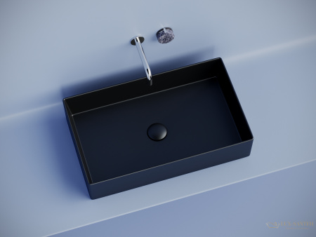 раковина накладная ceramica nova element cn6070mb, 601*361*130 мм, черный матовый