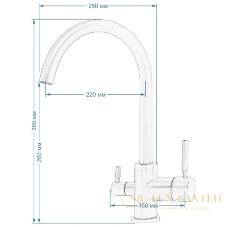 смеситель seaman barcelone ssl-5385-snow для кухни, белый глянец