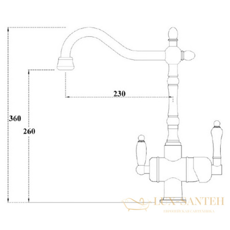 смеситель zorg clean water zr 326 yf nickel для кухни, никель
