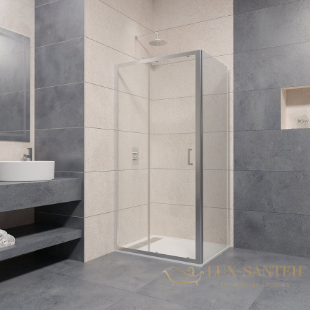 душевой уголок rgw passage 410874110-11 pa-74 110x100, профиль хром, стекло прозрачное