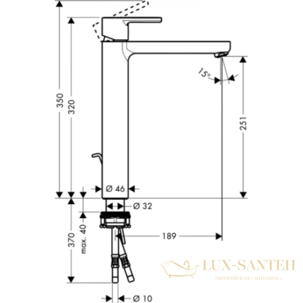 смеситель для раковины hansgrohe metris s 31022000