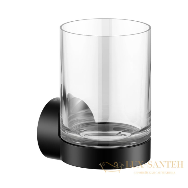 стакан хрустальный для зубных щеток подвесной keuco reva 12850379000, черный матовый