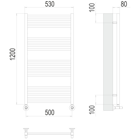 полотенцесушитель водяной terminus сицилия 4670078530813 п18 500x1200