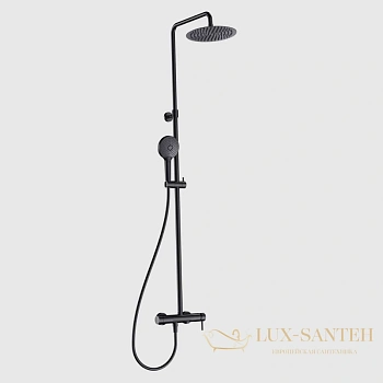 душевая система для ванны aquame aqm8011mb, черный матовый