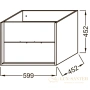 тумба jacob delafon vivienne eb1583-e52-e52 59,9 см, дуб табак