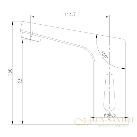 смеситель для раковины lemark project lm4655ce бесконтактный (сенсорный), хром