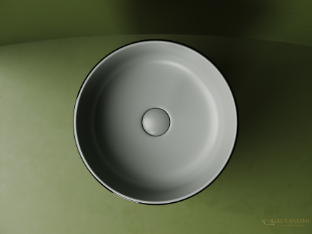 раковина накладная ceramica nova element cn6073mh, 356*356*135 мм, антарцит матовый