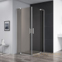 душевой уголок cezares slider slider-a-2-70/80-br-cr 80x80 профиль хром, стекло бронзовое