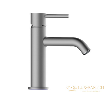 смеситель для раковины bossini teo z00701.094, c донным клапаном, никель шлифованный