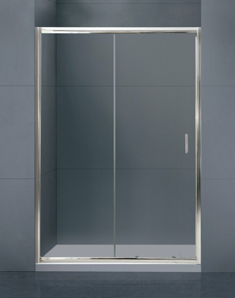 душевая дверь belbagno uno uno-bf-1-140-c-cr 140 см профиль хром, стекло прозрачное 