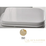 Сиденье Kerasan Waldorf 418701bi/oro для унитаза с микролифтом, белый/золото