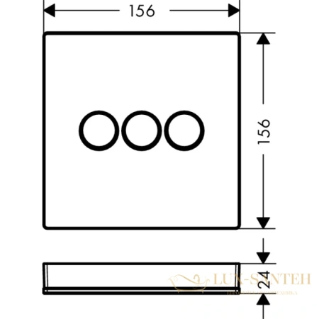 переключатель потоков hansgrohe showerselect 15736400 на три потребителя, белый