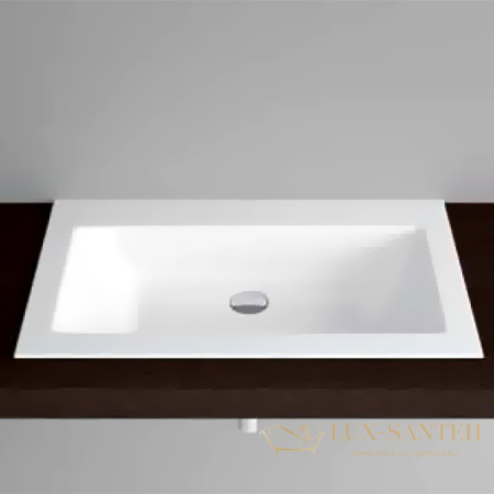 раковина встраиваемая сверху bette loft a230-000 800х495 мм без отверстия под смеситель, белый