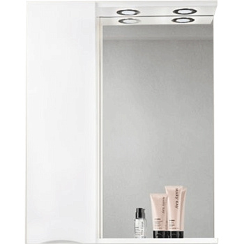 зеркальный шкаф belbagno marino marino-spc-800/750-1a-bl-p-l 80 см с подсветкой, bianco lucido