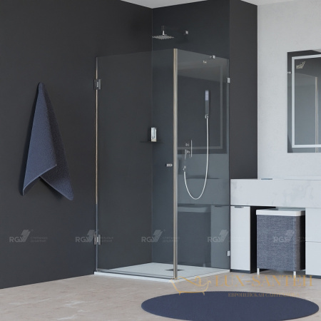 душевой уголок rgw hotel 35063400-11 ho-034 100х100, профиль хром, стекло прозрачное