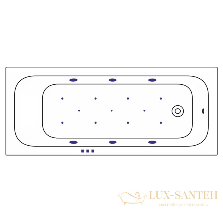 ванна whitecross vibe 170x70 "relax", 0105.170070.100.relax.wh, белый