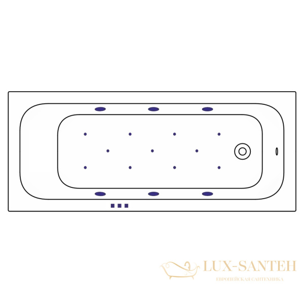 ванна whitecross vibe 170x70 "relax", 0105.170070.100.relax.cr, белый