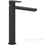 смеситель kludi renon 422983975 для раковины высокий, черный матовый