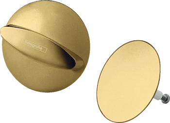 cлив/перелив для ванны hansgrohe flexaplus (внешняя часть) полир,золото (58185990)